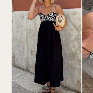 Black and White Maxi Dress